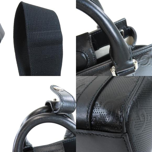 Gucci GG Embossed Mini 2way Tote Bag Leather Black - Picture 9 of 10